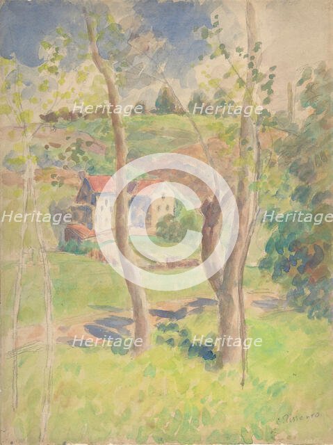 Landscape, second half 19th century. Creator: Camille Pissarro.