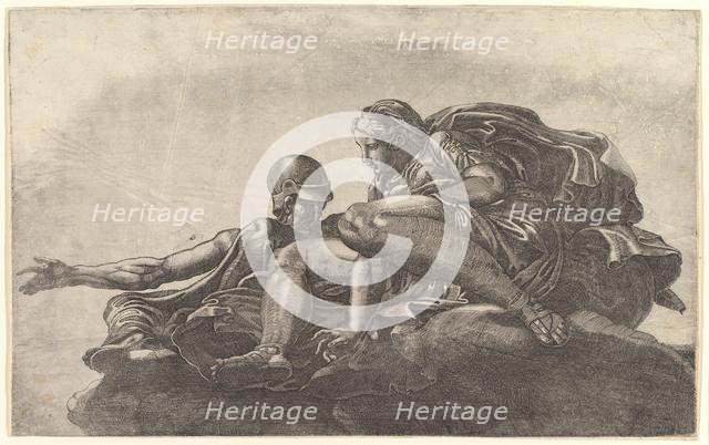 Two Gods on a Cloud, mid-16th century. Creator: Attributed to Master FG (Italian, active mid-16th century).