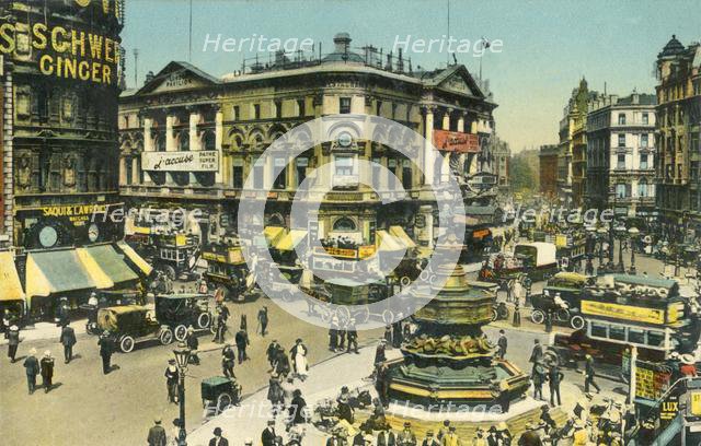 Piccadilly Circus, London, c1910. Creator: Unknown.