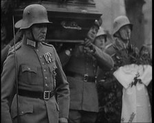 German Soldiers Carrying the Coffin of Manfred Albrecht Freiherr von Richthofen AKA the..., 1925. Creator: British Pathe Ltd.