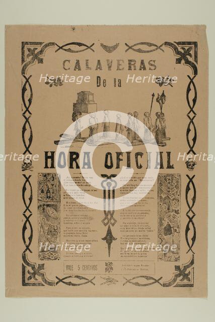 Calavera de la hora oficial (Calavera of the Official Time), n.d. Creator: José Guadalupe Posada.
