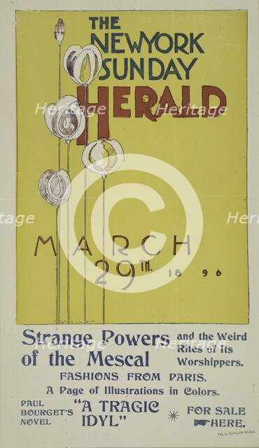 The New York Sunday herald. March 29th 1896., c1896. Creator: Charles Hubbard Wright.