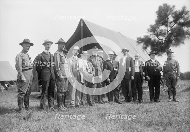 National Guard of D.C. M. And M. Assn. of D.C. On Visit To D.C.N.G. in Camp at Colonial Beach, 1916. Creator: Harris & Ewing.