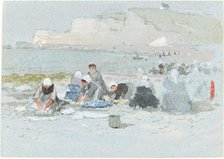 Washerwomen on the Beach at Etretat. Creator: George Henry Boughton.