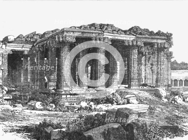 'Mandapam of the Pagoda of Chellumbrum; Notes on the Ancient Temples of India', 1875. Creator: Unknown.