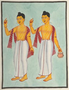 Gaur and Nitai, 1800s. Creator: Unknown.