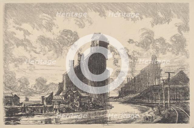 Coal Breaker on the River, 1910. Creator: Joseph Pennell.