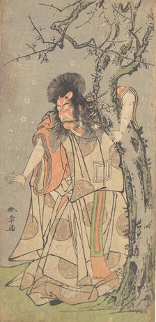 The Fifth Ichikawa Danjuro as a Court Noble (Kuge), 1773? Creator: Shunsho.