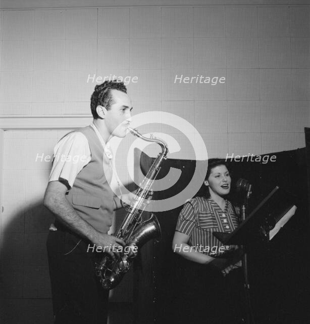 Portrait of Charlie Ventura and Lilyann Carol, National studio, New York, N.Y., ca. Oct. 1946. Creator: William Paul Gottlieb.