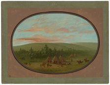 A Sioux Village, 1861/1869. Creator: George Catlin.