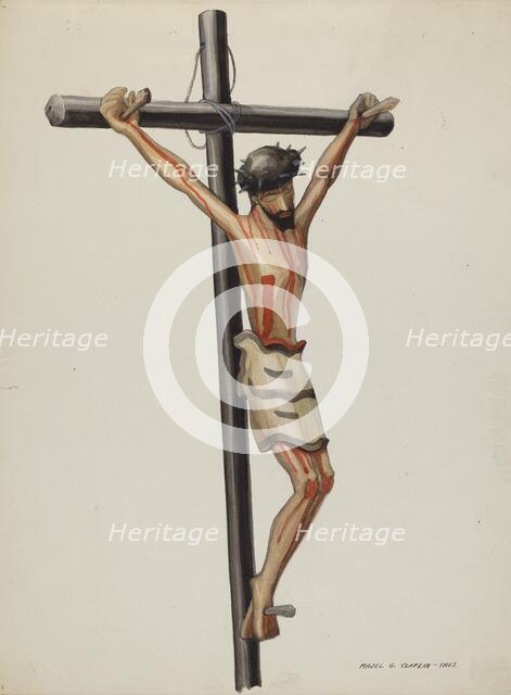 Bulto, Crucifix, c. 1937. Creator: Majel G. Claflin.
