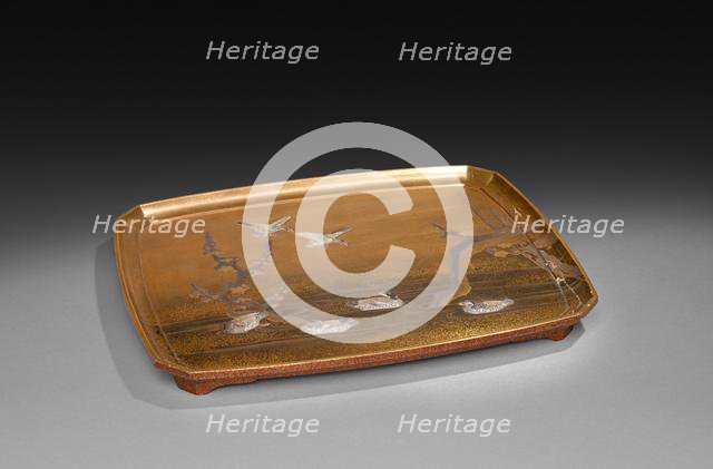 Tray for a Lacquered Box, 1800s. Creator: Unknown.