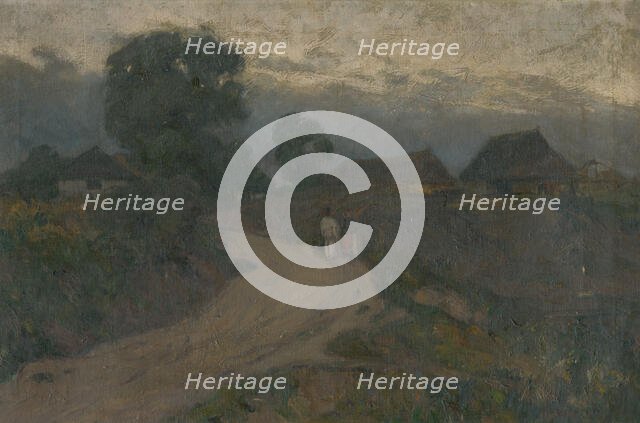 Village scene, 1909. Creator: Emil László Baranszky.