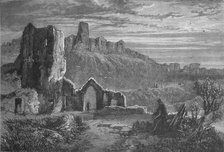 'Ruins of Hastings Castle', c1880. Artist: Unknown.