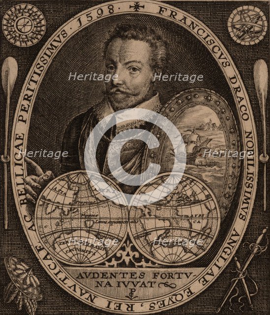 Portrait of Sir Francis Drake, 1641. Creator: Anonymous.