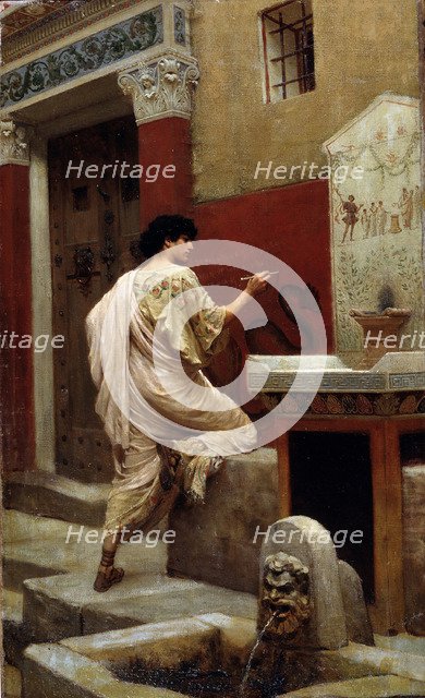 At a Wall. Pompeii. Artist: Bakalowicz, Stepan Vladislavovich (1857-1947)