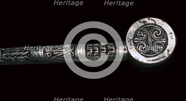 Pictish or Irish disc-headed pin, 6th century. Artist: Unknown