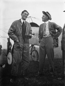 Bleriot Airplane, C. Murvin Wood (left), 1911. Creator: Harris & Ewing.