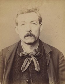Fischter. Joseph. 47 ans, né à Paris Ve. Imprimeur sur papiers-peints. Anarchiste. 4/3/94. , 1894. Creator: Alphonse Bertillon.