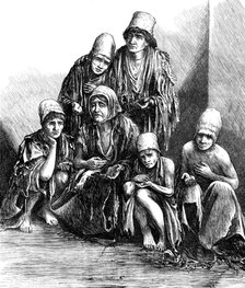 The Famine in Persia: starving people at Shiraz, 1871. Creator: Unknown.