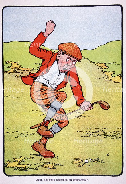 Golfing postcard, c1920s.  Artist: George Shepheard