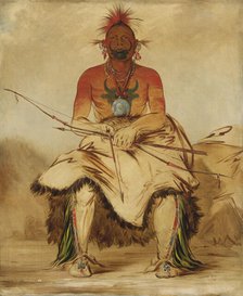 La-dóo-ke-a, Buffalo Bull, a Grand Pawnee Warrior, 1832. Creator: George Catlin.