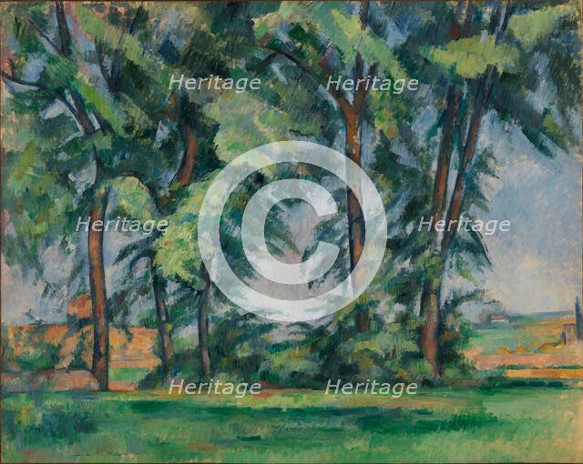 Tall Trees at the Jas de Bouffan, c1883. Creator: Cézanne, Paul (1839-1906).