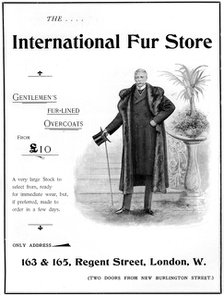 Advertisement for the International Fur Store, 1901. Artist: Unknown