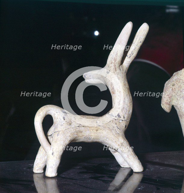 Clay Chamois Figurine from Vaulted Tomb, Porti Messaras, Crete, c2500BC. Artist: Unknown.