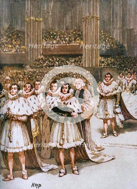 Coronation of King William IV: the royal procession, Westminster Abbey, London, 1830 (c1890). Creator: Unknown.