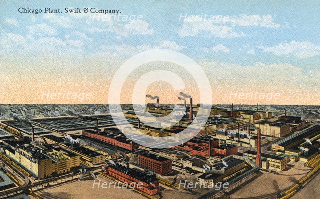 Swift & Company plant, Chicago, Illinois, USA, 1915. Artist: Unknown