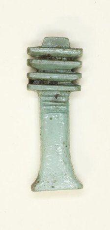 Amulet of a Djed Pillar, Egypt, Third Intermediate Period-Ptolemaic Period (about 1069-30 BCE). Creator: Unknown.