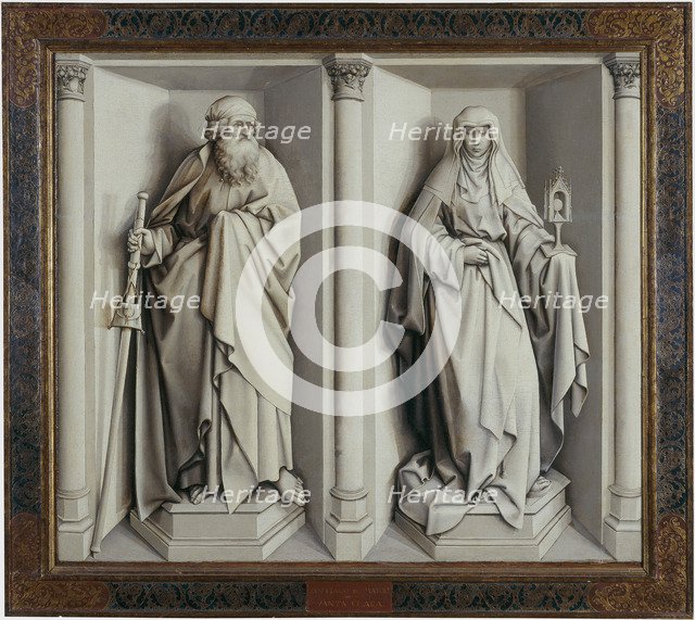 The Marriage of Mary and Joseph. (Reverse). Artist: Campin, Robert (ca. 1375-1444)
