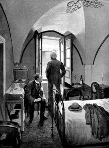 Adam Johnstone's Son: "I say, Brook," he began, his back turned to his son..., 1895. Creator: George Meisenbach.