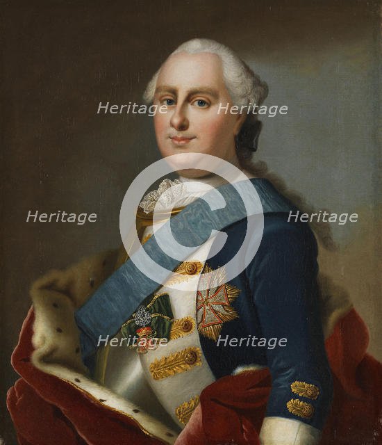 Portrait of Prince George William of Hesse-Darmstadt (1722-1782), ca 1760. Creator: Fiedler, Johann Christian (1697-1765).