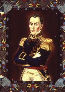 Simon Bolivar 'El Libertador' (1783-1830), soldier and hero of the American Revolution, portrait …