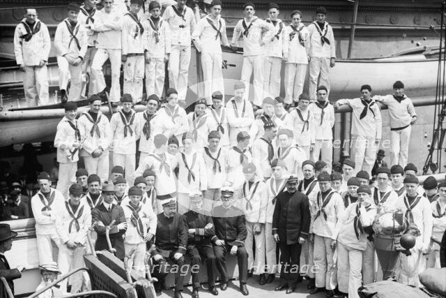 Boy sailors on the USS Newport, between c1910 and c1915. Creator: Bain News Service.