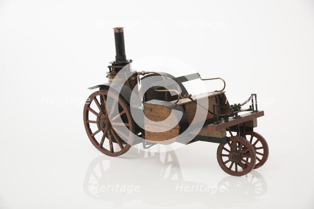 1868 Knight Steam carriage scale model. Creator: Unknown.