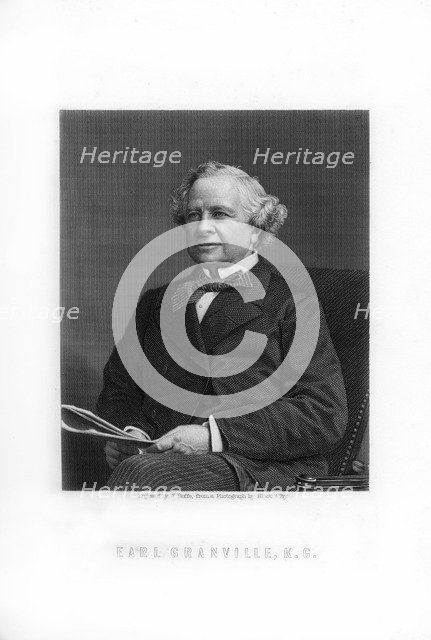 Granville George Leveson-Gower, 2nd Earl Granville, British Liberal statesman, (1893).Artist: W Roffe