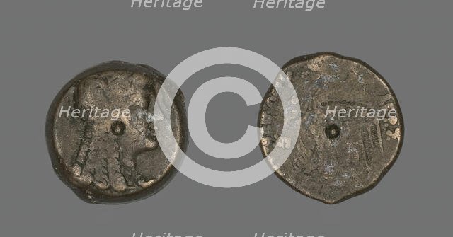 Coin Portraying Queen Cleopatra I as the Goddess Isis, 146-127 BCE, issued by Ptolemy VIII Euergetes Creator: Unknown.