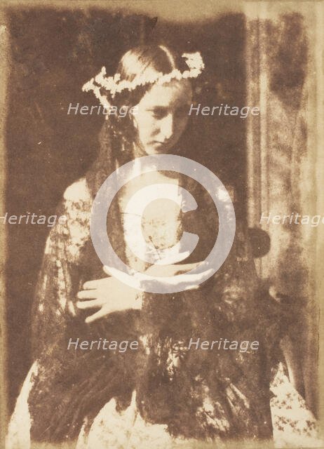 Miss Kemp as Ophelia, 1843-47. Creators: David Octavius Hill, Robert Adamson, Hill & Adamson.