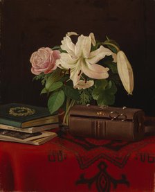 Still Life on a Lady's Worktable, 1868. Creator: Ferdinand von Wright.