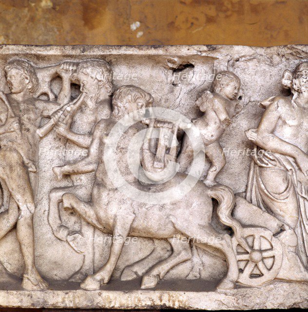 Centaurs pulling a cart  Artist: Unknown.