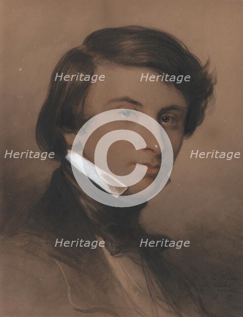 Portrait of Alfred-Victor, Comte de Vigny (1797-1863), ca 1825. Creator: Devéria, Achille (1800-1857).