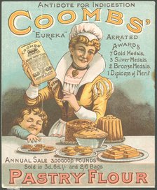 Coombs Pastry flour, 1890s. Artist: Unknown