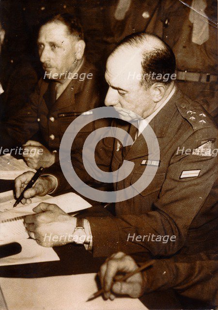 Jean de Lattre de Tassigny, French general, Berlin, May 1945. Artist: Unknown