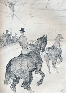 'Trick-rider driving tandem', c1899 (1934). Artist: Henri de Toulouse-Lautrec.