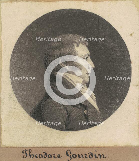 Theodore Gourdin, 1808-1809. Creator: Charles Balthazar Julien Févret de Saint-Mémin.