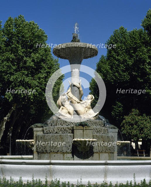 Galapagos Fountain or Isabel II Fountain, Glorieta de Nicaragua, Retiro Park, Madrid, Spain, 1996. Creator: LTL.