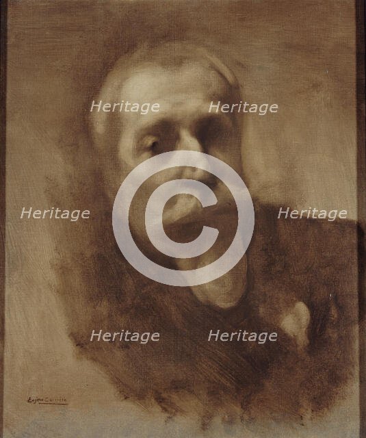 Portrait of the poet, journalist, and novelist Anatole France (1844-1924), c. 1900. Creator: Carrière, Eugène (1849-1906).